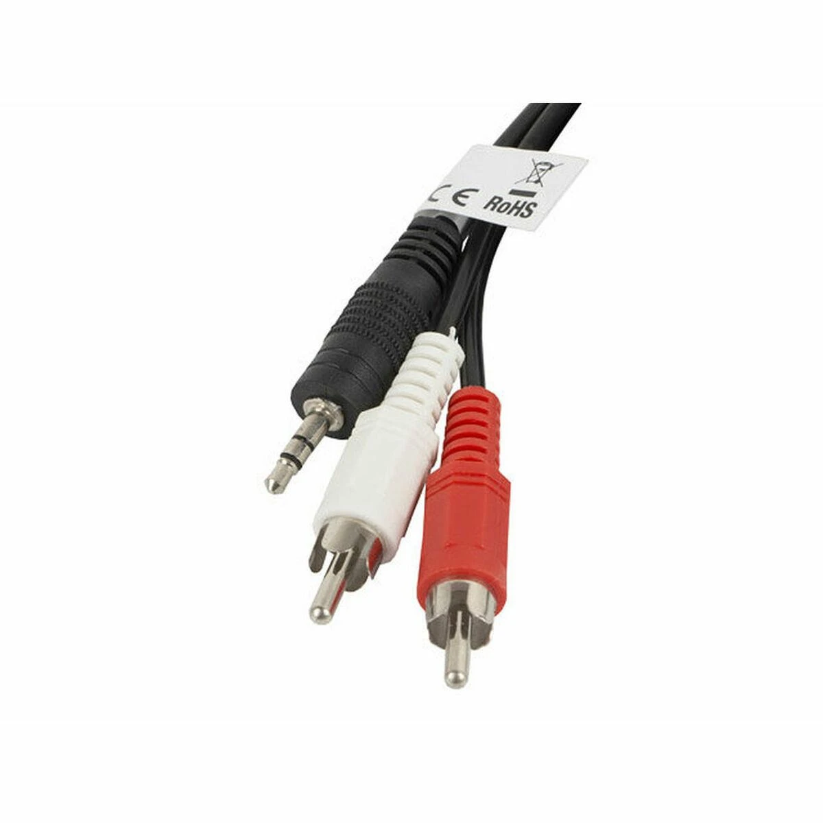 LANBERG CA-MJRC-10CC-0020-BK stereo garso kabelis Mini Jack 3.5mm M -> 2x RCA Cinch 2m