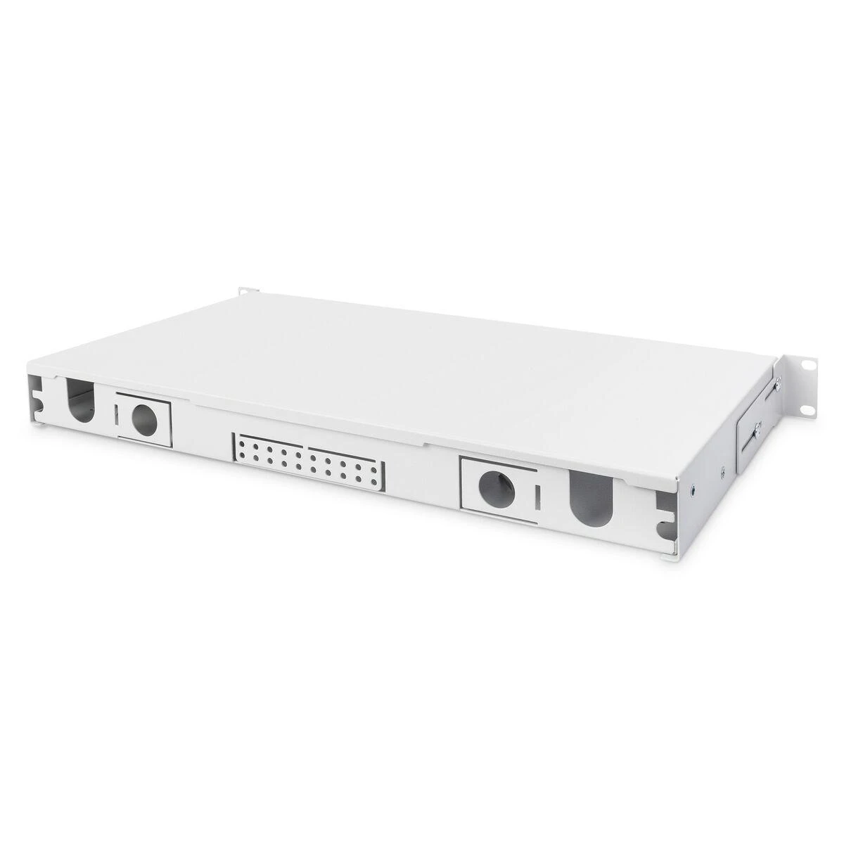 „Digitus“ optinio pluošto sujungimo dėžutės priekinis skydelis, greitas užraktas, 12x SC DX, 1U | DN-96200-QL | Pilkas