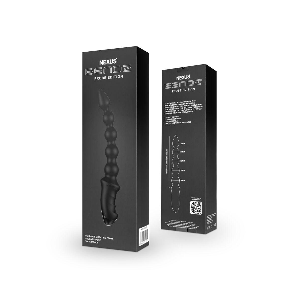 Nexus - Bendz Bendable Vibrator Anal Probe Edition Juodas