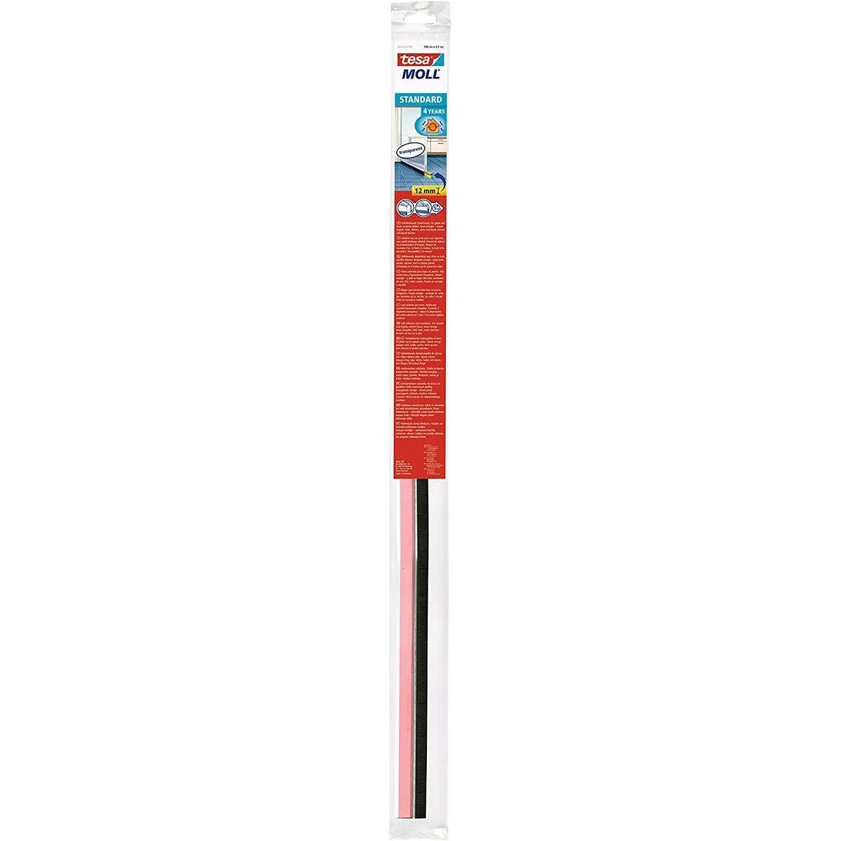 TESA USZCZELKA SZCZOTKOWA POD DRZWI 1m x 37mm PRZEZROCZYSTA