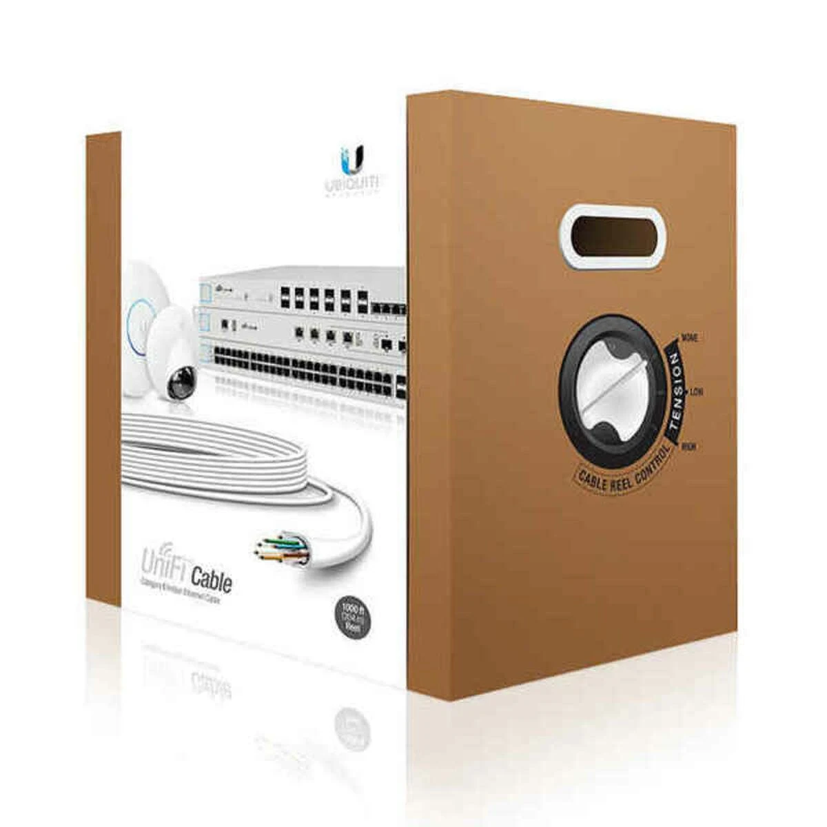 UBIQUITI UC-C6-CMR Ubiquiti UniFi Indoor Cable Cat6 CMR UTP 23 AWG 304m, Iki 10G Ethernet