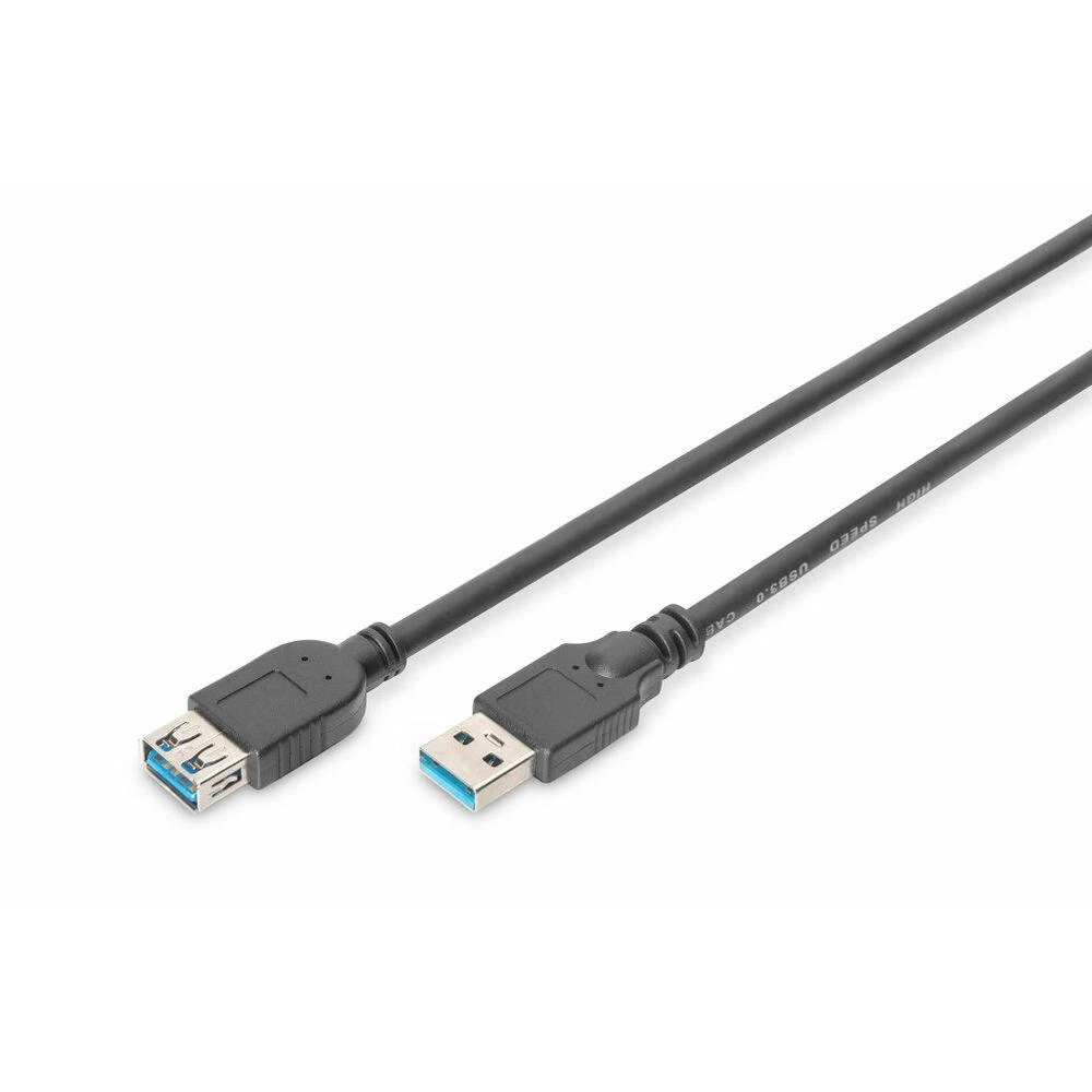 Assmann Electronic ASSMANN USB3.0 ilgintuvas 3m USB A / M į A / F masinis juodas