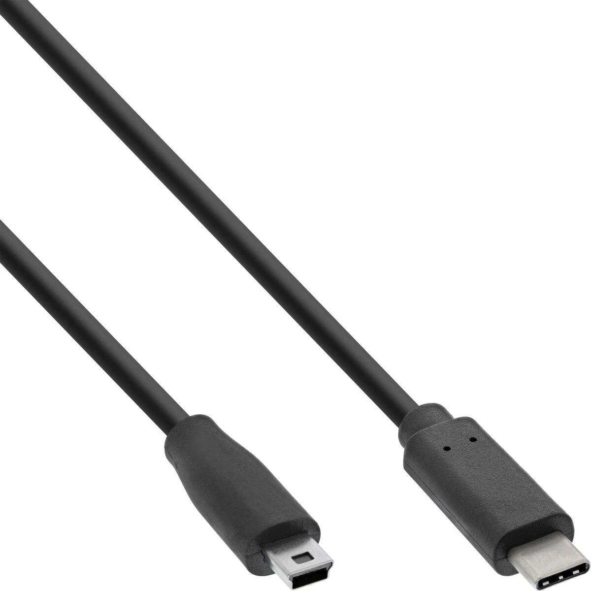 Kabelis USB InLine USB-C - miniUSB 0.5 m Juodas (35756)