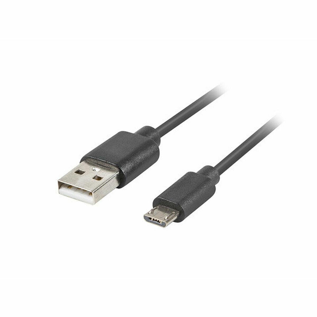 LANBERG CA-USBM-20CU-0018-BK laidas Quick Charge 3.0 USB Micro-B M ->A M 1.8M Juodas