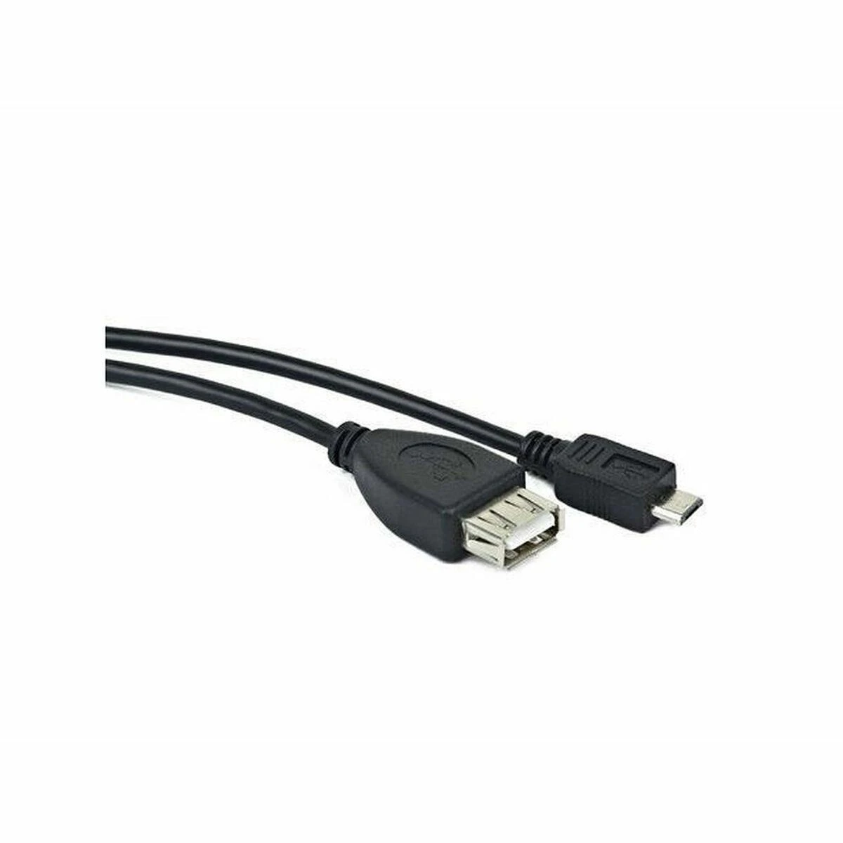 LANBERG usb micro-B M USB-A F 2.0 cable 0.15m OTG juodas