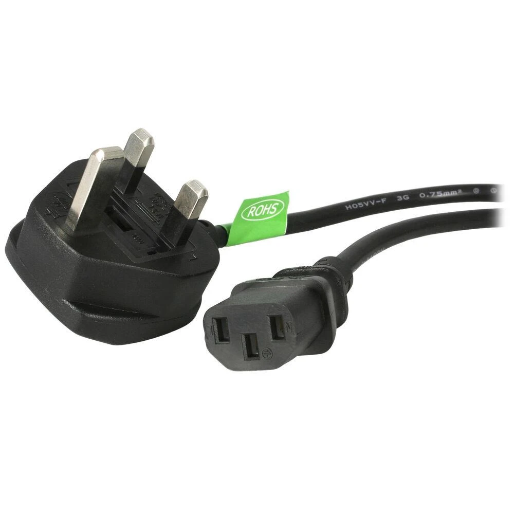 Maitinimo kabelis StarTech StarTech BS13U-1M-POWER-LEAD maitinimo kabelis juodas BS 1363 C13 skydelis