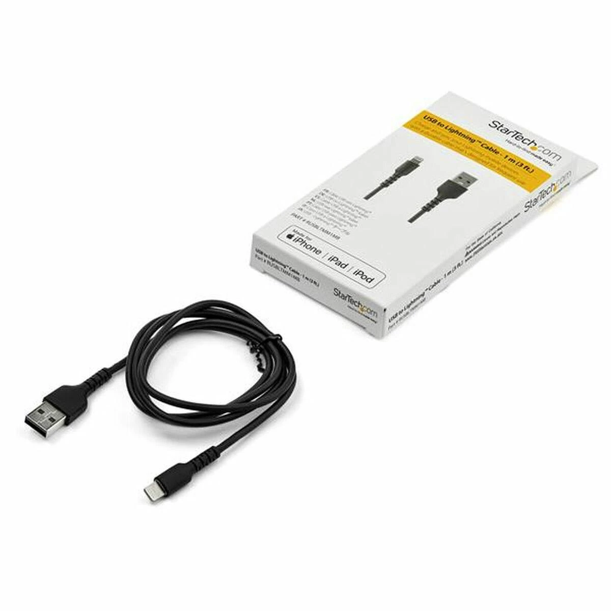 USB kabelis StarTech USB-A - Lightning 1 m Juodas (RUSBLTMM1MB)