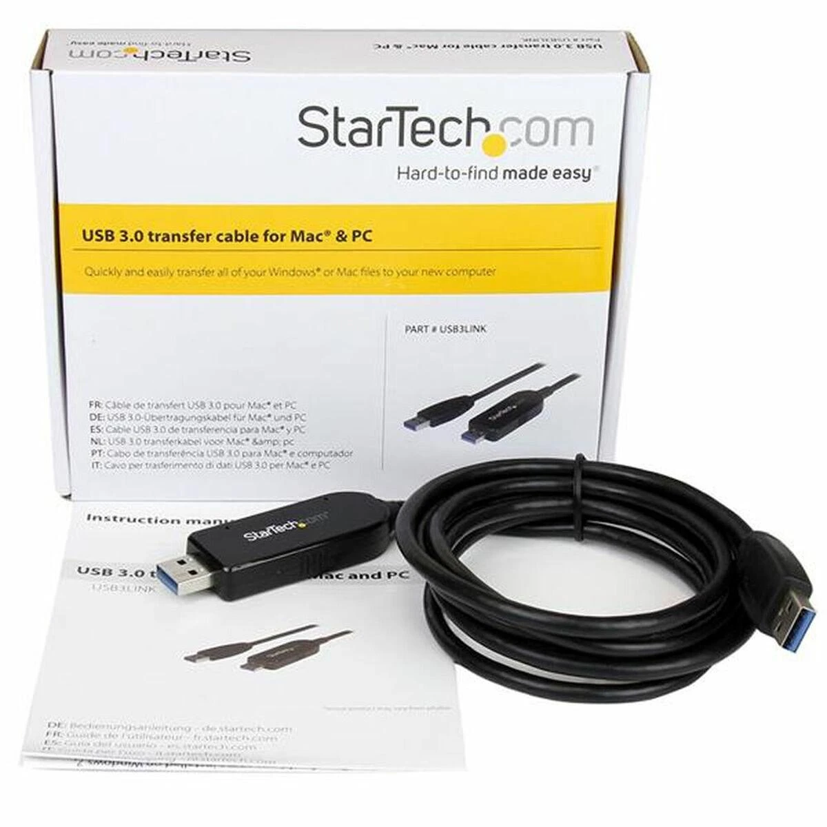 Kabelis USB StarTech USB-A - USB-A 2 m Juodas (USB3LINK)