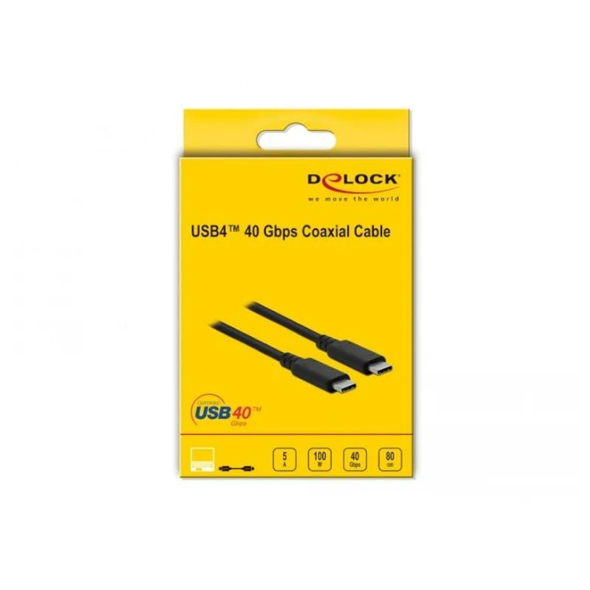 Delock USB4™ 40 Gbps bendraašis 0,8 m kabelis