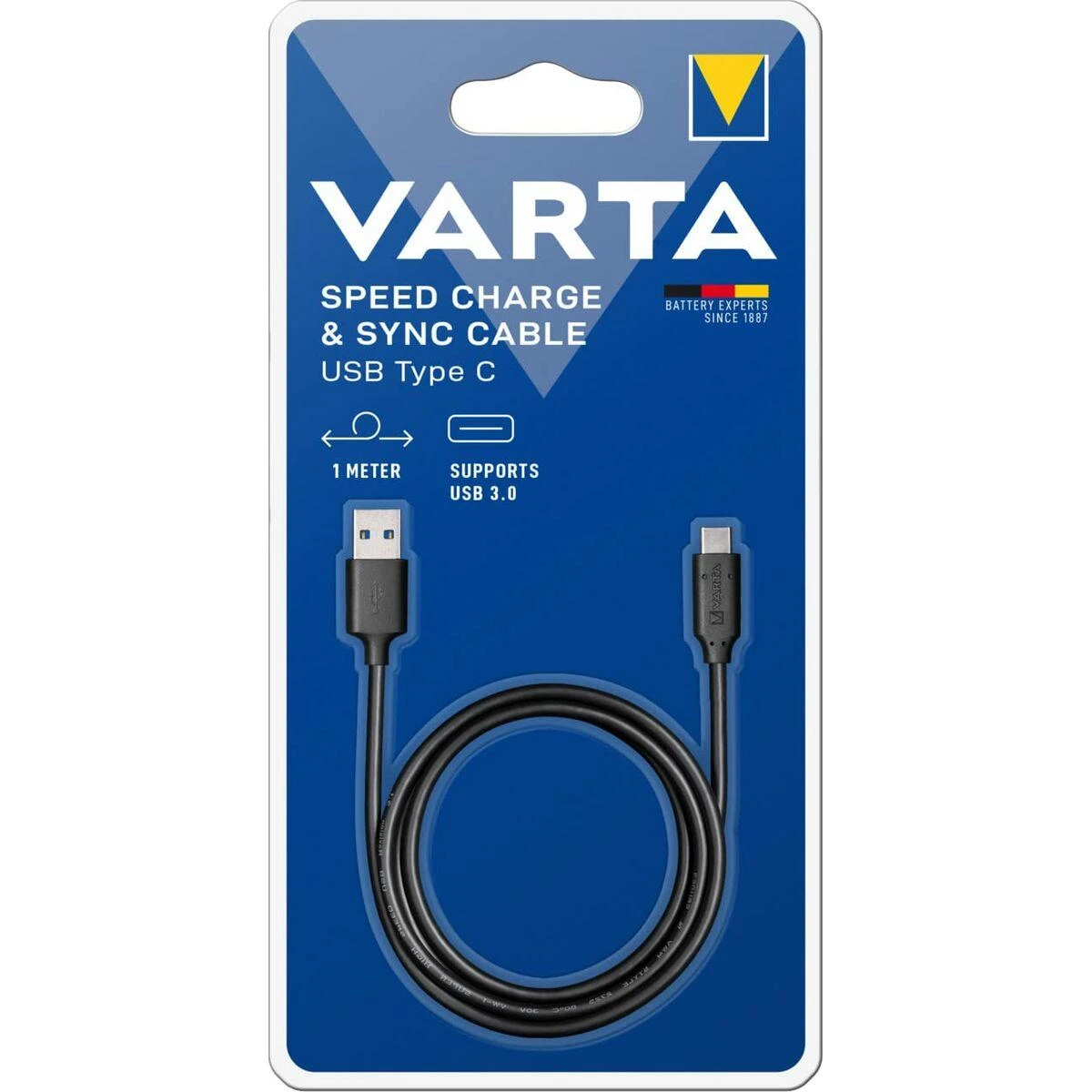 Varta Speed charge & sync kabelis USB Type C 57944 laidas
