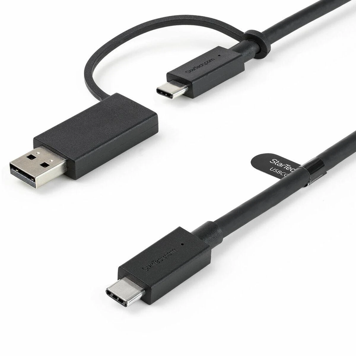 Kabelis USB StarTech USB-A + USB-C - USB-C 1 m Juodas (USBCCADP)