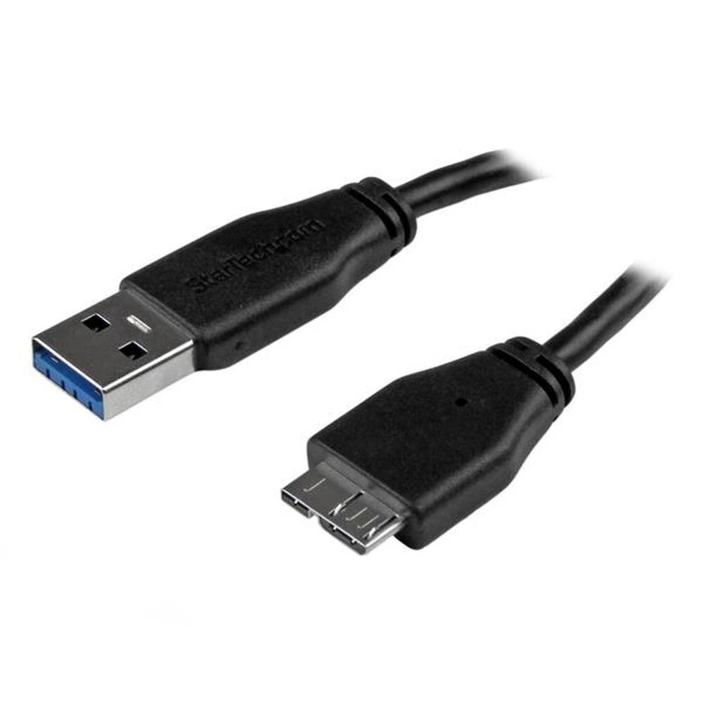 StarTech.com USB3AUB3MS USB kabelis 3 m 3.2 Gen 1 (3.1 Gen 1) USB A Micro-USB B Juoda