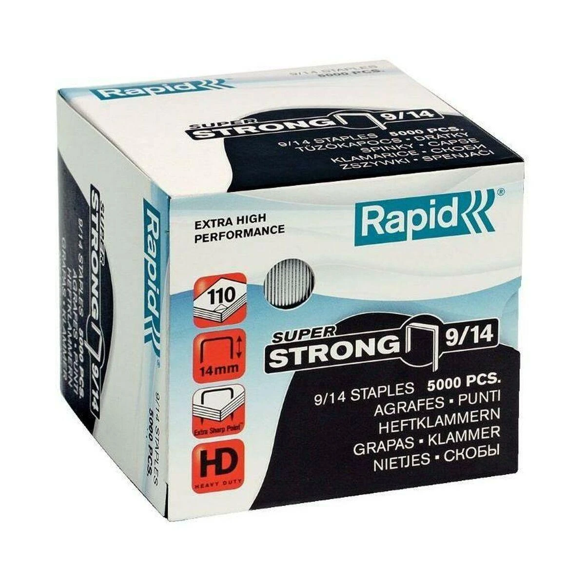 Rapid 9/14 mm kabučių pakuotė