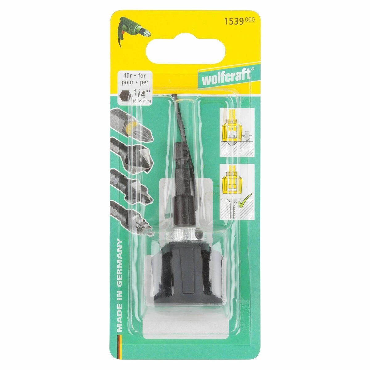 Wolfcraft Laikiklis su antgaliai su reguliuojamu gylio atrama. Wolfcraft