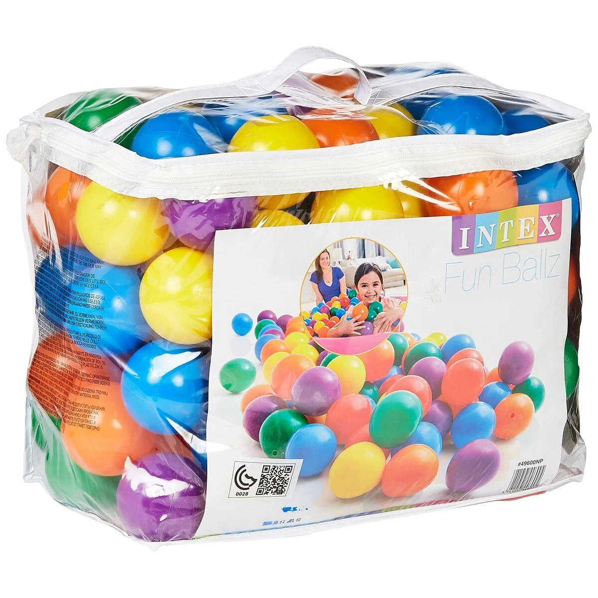 Amo Toys Intex Small Fun Balls PE, PVC, krepšys, 100 vnt, 8 cm