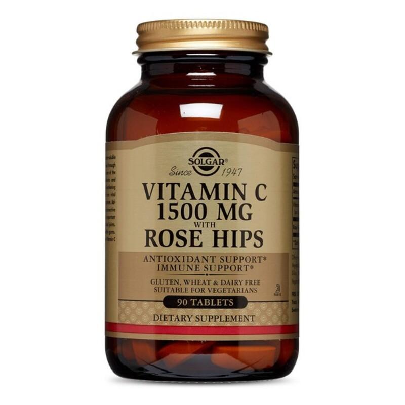 Solgar Vitaminas C 1,5 g 90 tablečių su erškėtuogėmis