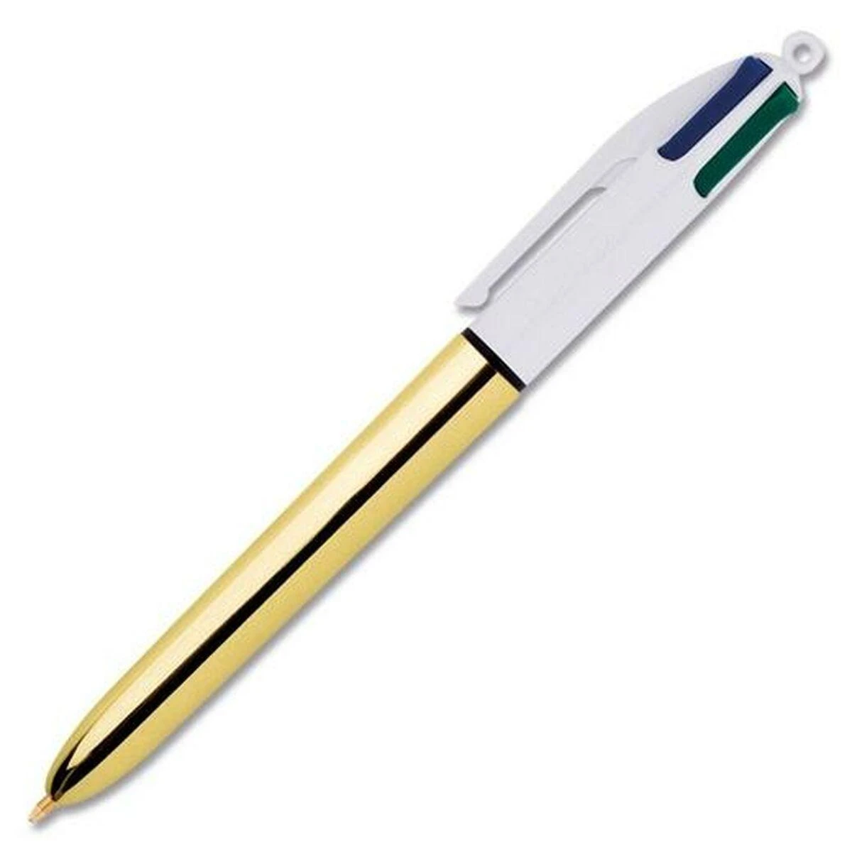 Rašiklis 4 spalvų Shine auksinis BIC 12 vnt