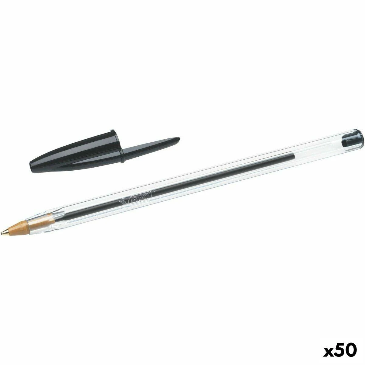 Bic Tušinukas Cristal 1.0 mm, Juodas, pakuotėje 50 vnt. 847897