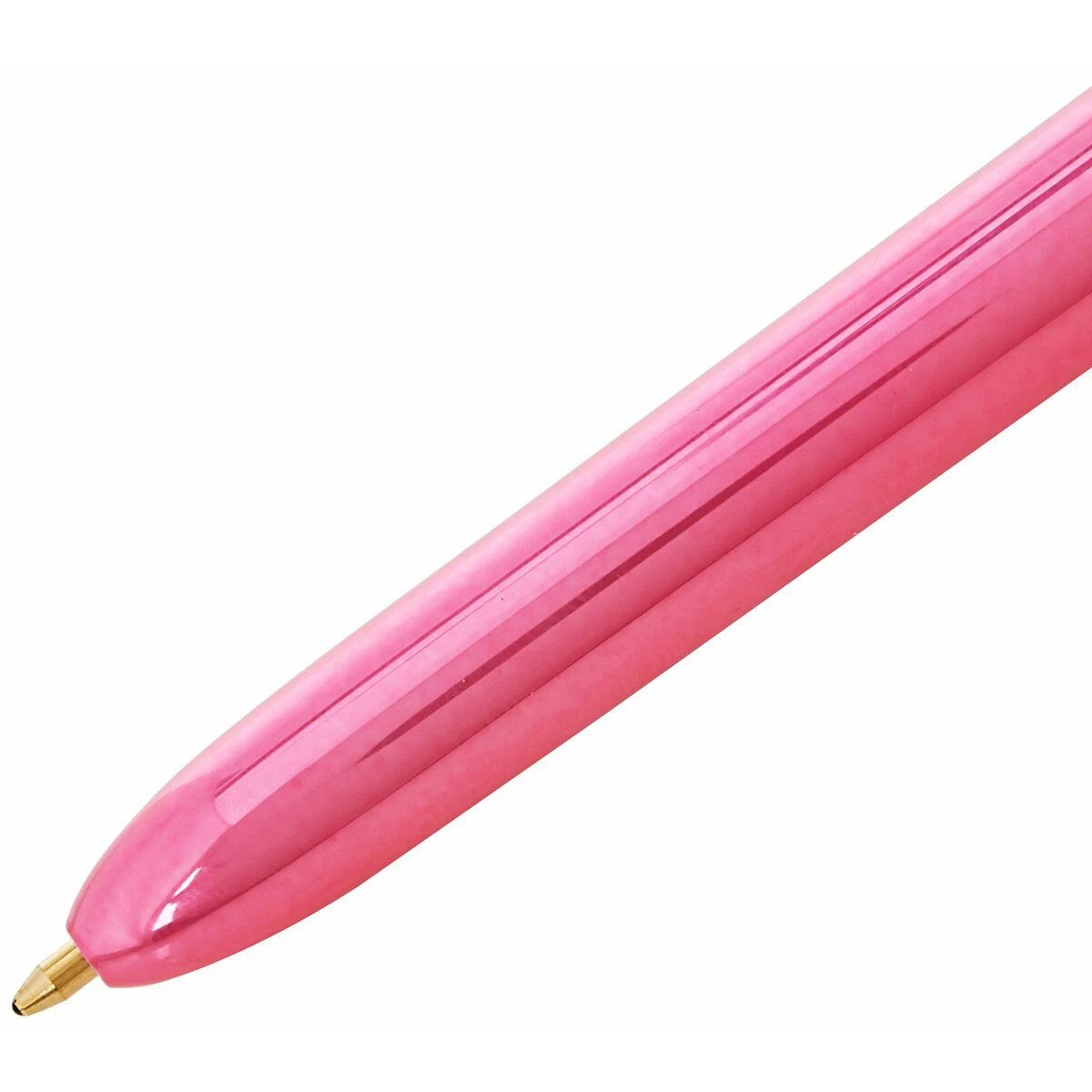 Bic Shine rožinis rašiklis iš arti