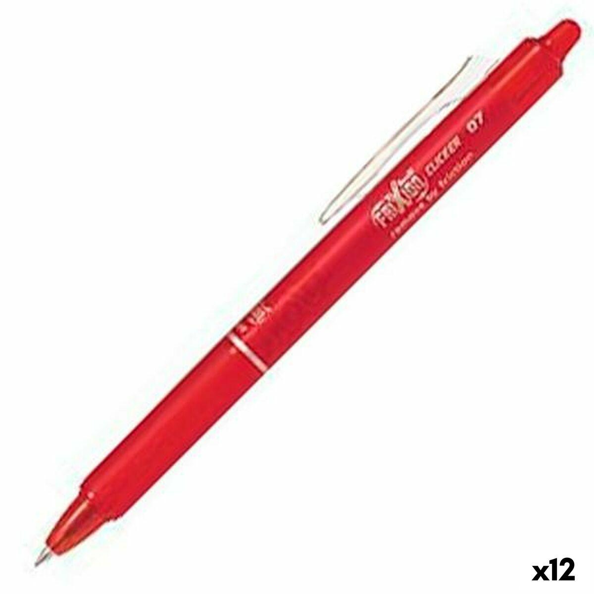 Pilot Pen Karžygio Ženklas Pilot Frixion Clicker Valomas rašalas Raudona 0,4 mm 12 vnt.
