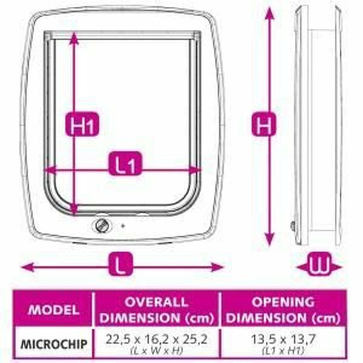 FERPLAST - Kačių durelės su sūpynėmis ir mikroschema 22,5 x 16,2 x 25,2 cm - (705.2080)