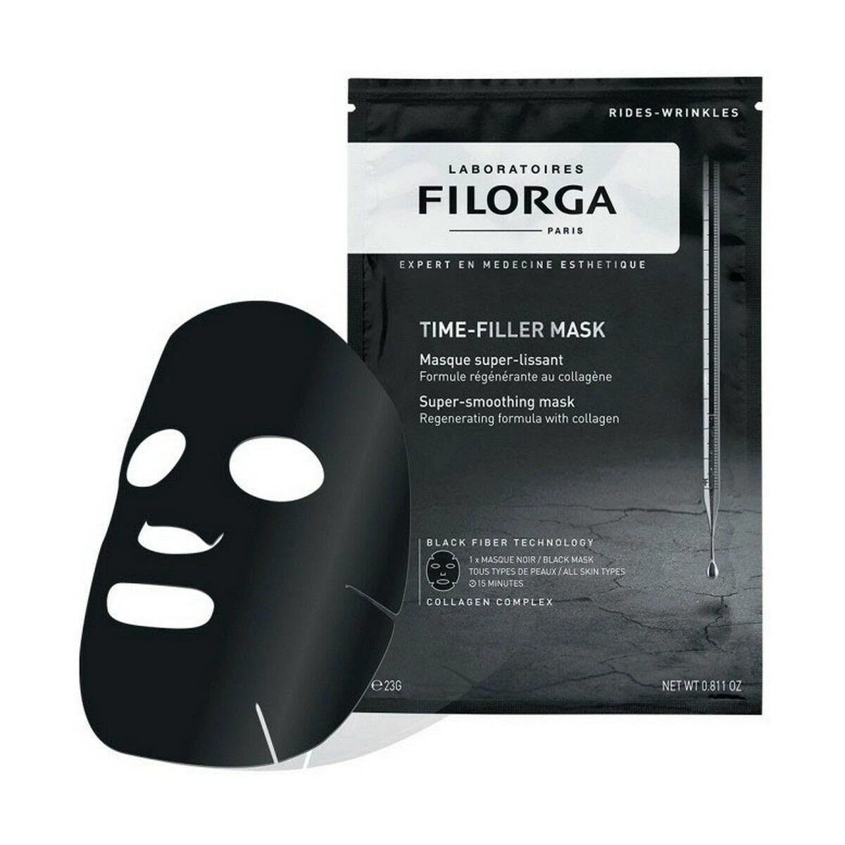 Filorga Time Filler Mask Super Smoothing Juodas Mask veido kaukė