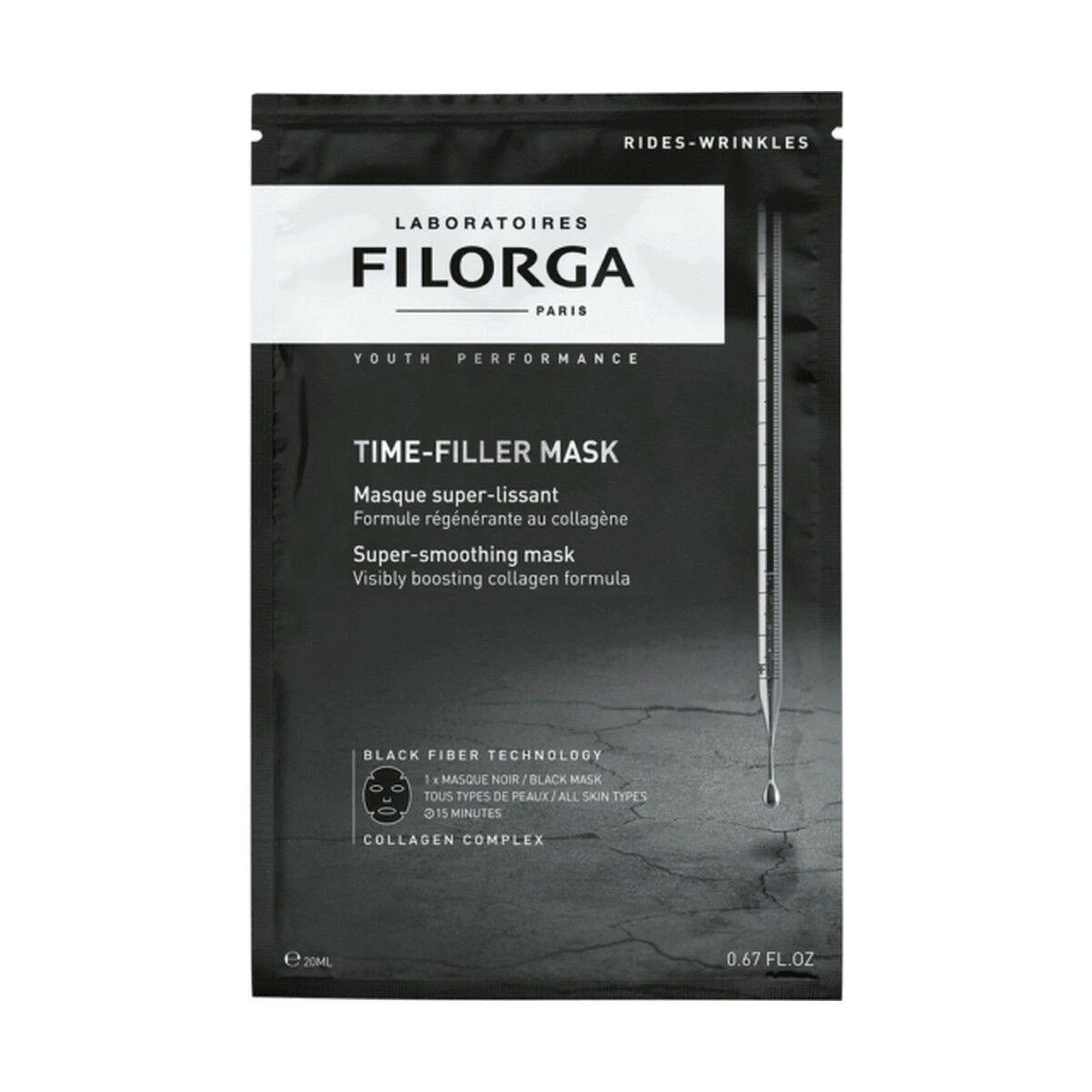 Filorga Time Filler Mask Super Smoothing Juodas Mask veido kaukė