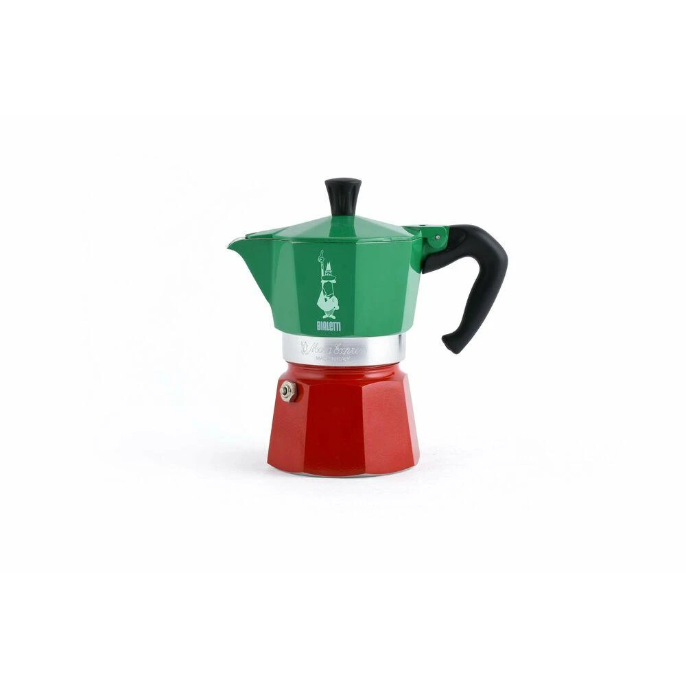 Bialetti Moka Express 3TZ 150ml raudonai žalias kavinukas