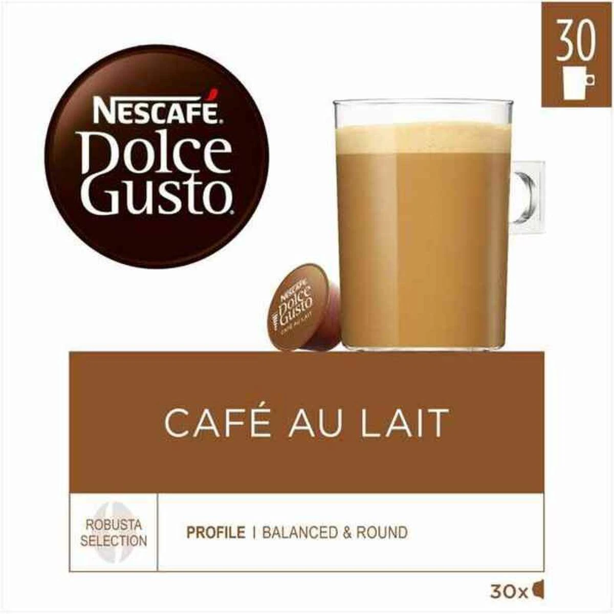 Nestle NESCAFÉ DOLCE GUSTO Cafe Au Lait 30 kapsułek