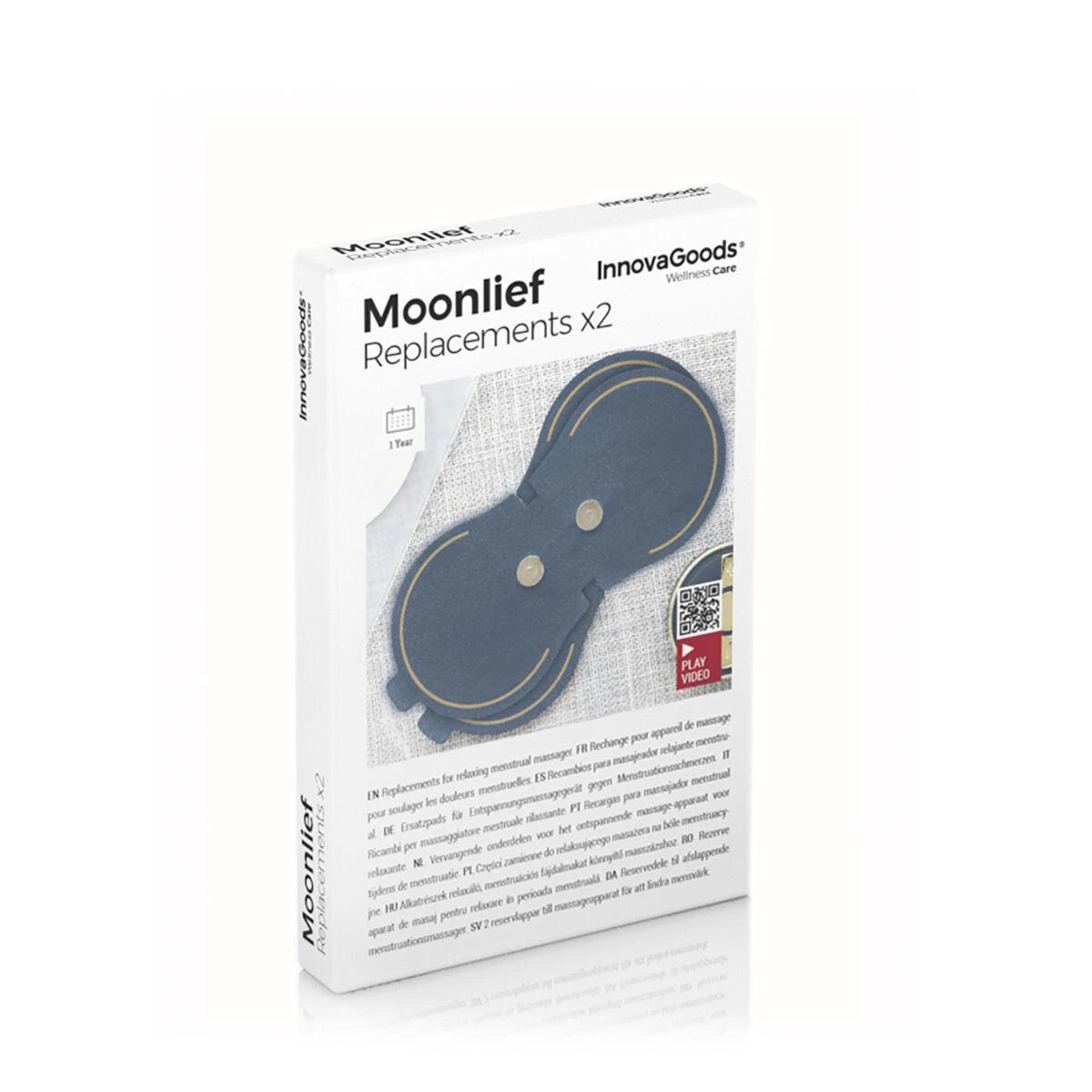 Keičiami atpalaiduojančio mėnesinių masažuoklio pleistrai Moonlief InnovaGoods (2 Vnt.)