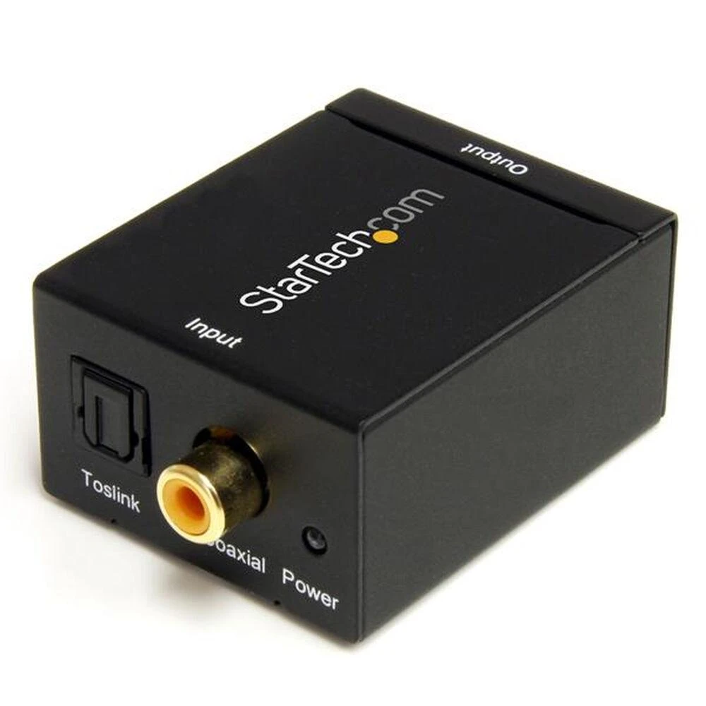 Adapteris AV StarTech Toslink - RCA (Cinch) juodas (SPDIF2AA)