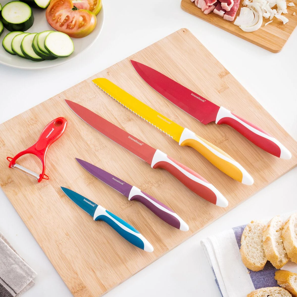 Innovagoods Innova Keraminių peilių ir skustuko rinkinys 6vnt. V0100530