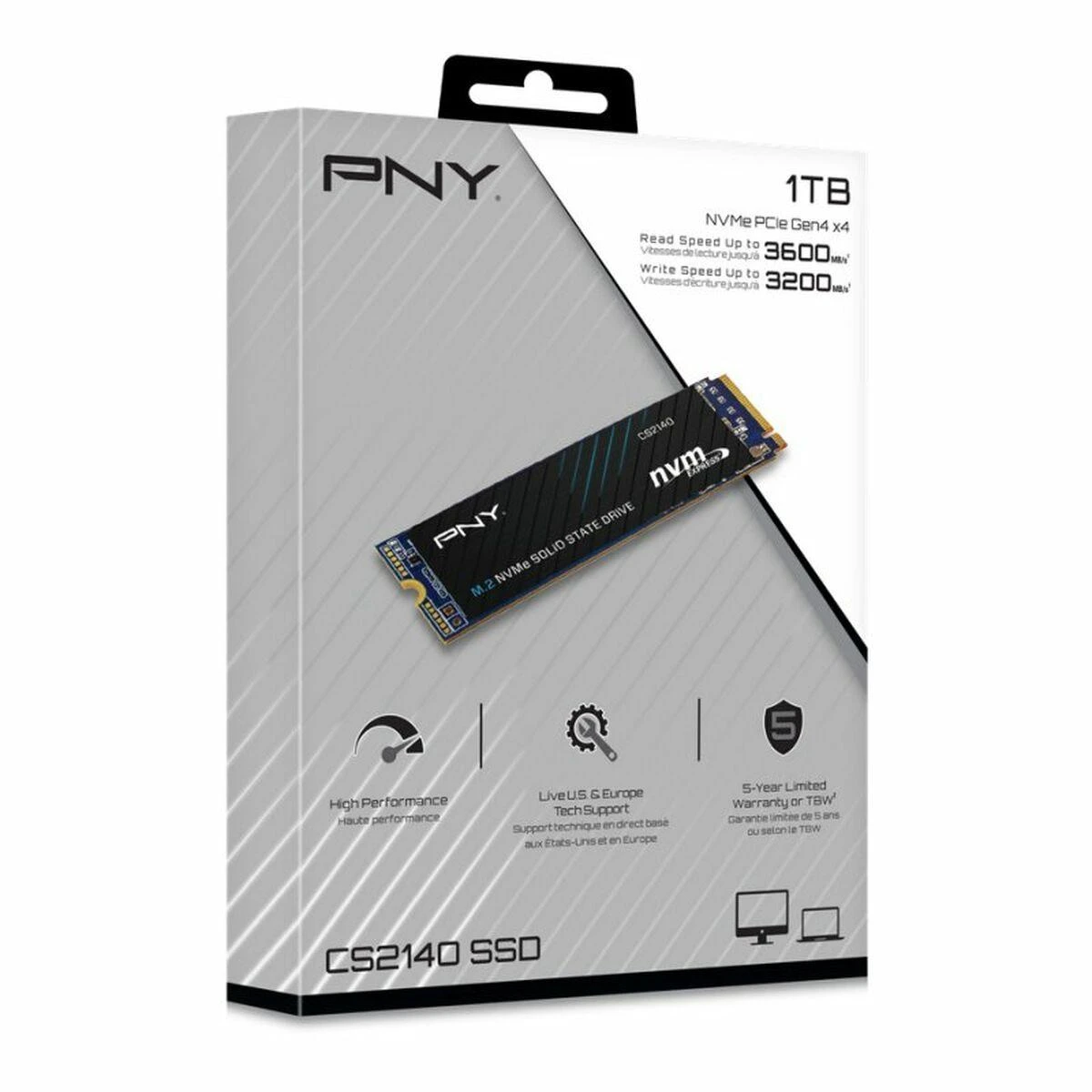 PNY Technologies PNY CS2140 1 TB M.2 PCI Express 4.0 NVMe 3D NAND
