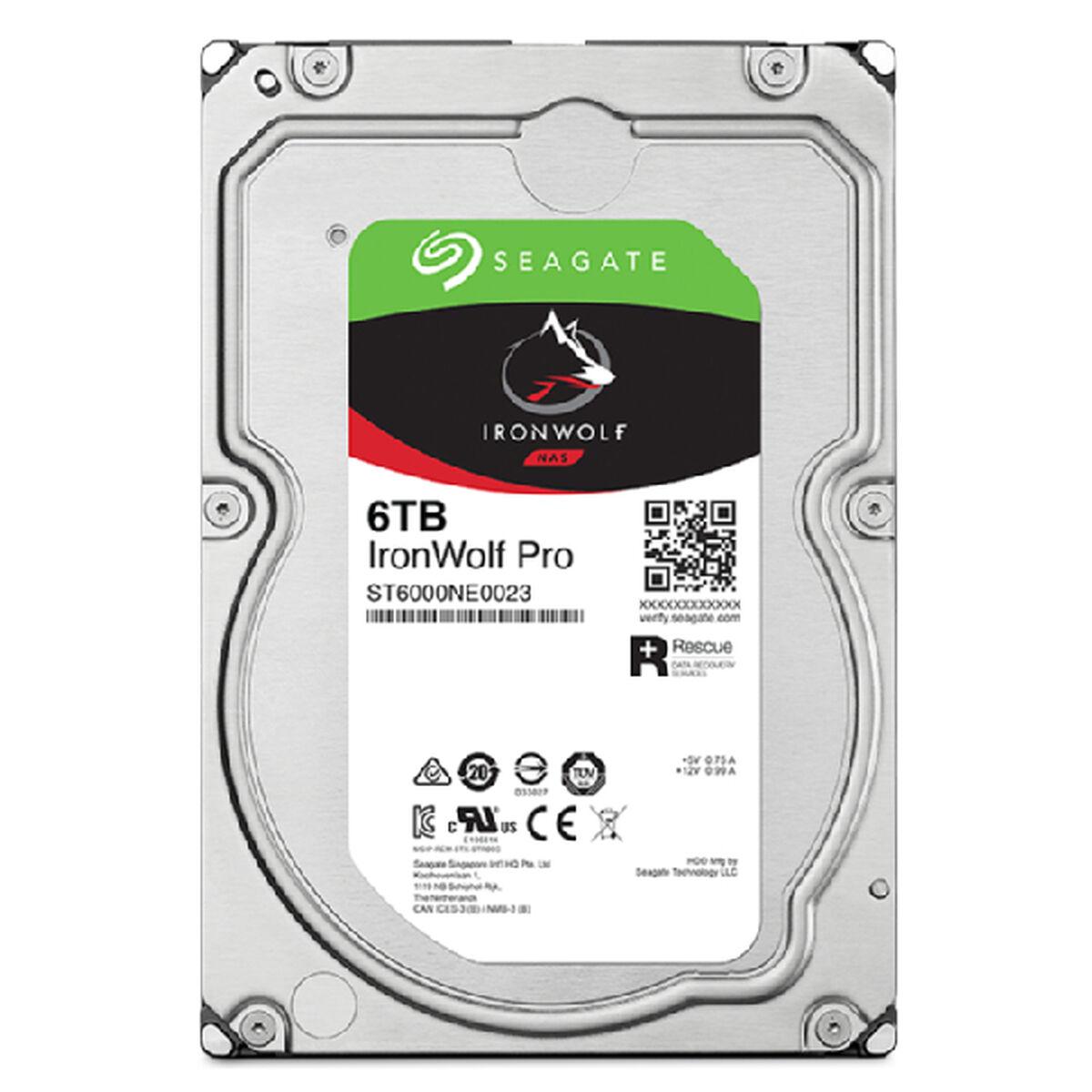 „SEAGATE Ironwolf PRO Enterprise NAS HDD 6TB 7200rpm 6Gb/s SATA 256MB cache 8.9cm 3.5inch 24x7“ skirtas NAS ir RAID Rackmount sistemoms, juodos spalvos