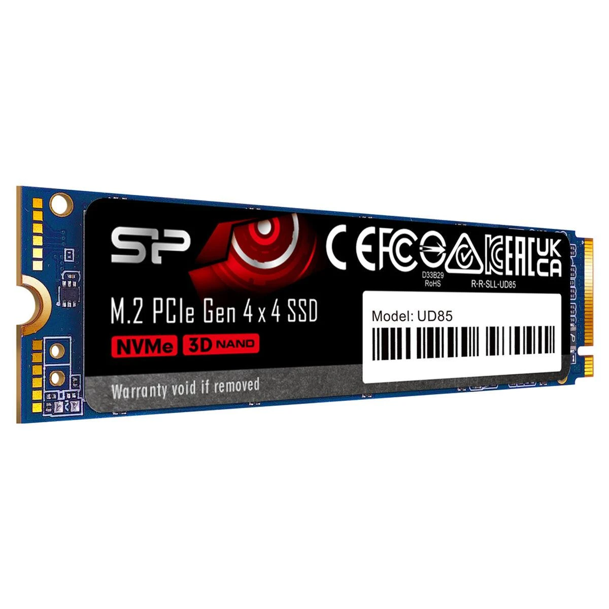 Silicon Power | SSD | UD85 | 1000 GB | SSD form factor M.2 2280 | Solid-state drive sąsaja PCIe Gen4x4 | Skaitymo greitis 3600 MB/s | Rašymo greitis 2400 MB/s