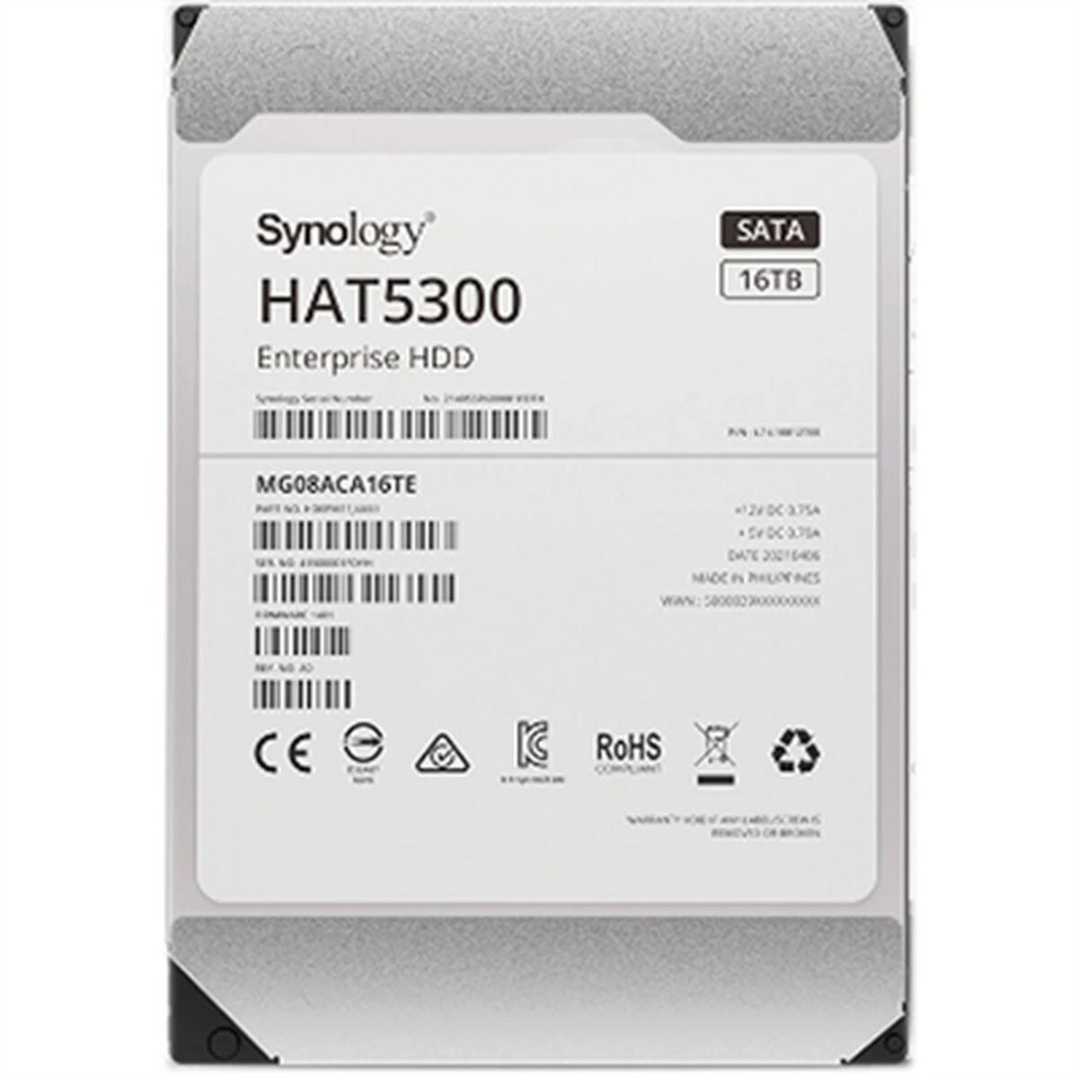 „Synology“ | Įmonės lygio standusis diskas | (HAT5300-16T) | 7200 aps./min. | 16000 GB | standusis diskas