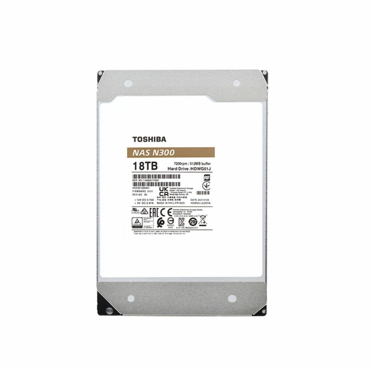 Toshiba HDD NAS N300 3.5" 6TB / 7.2k / SATA / 256MB / Patikimumas: 24x7, 180TB per metus, 1M val. / 3Y Garantija (RETAIL HDWG460EZSTAU) | Toshiba | Kietasis diskas | N300 NAS | 0 GB520 MB50 |
