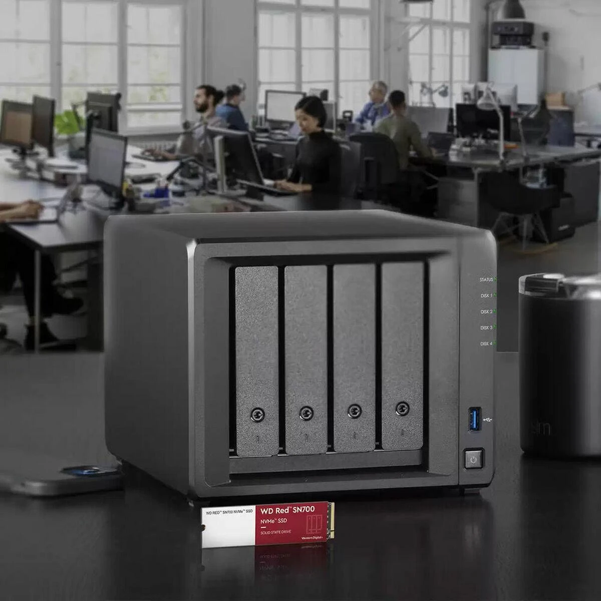 WD Raudona SSD SN700 NVMe 1TB M.2 2280 PCIe Gen3 8Gb/s vidinis diskas NAS įrenginiams, maitinamas „SANDISK“