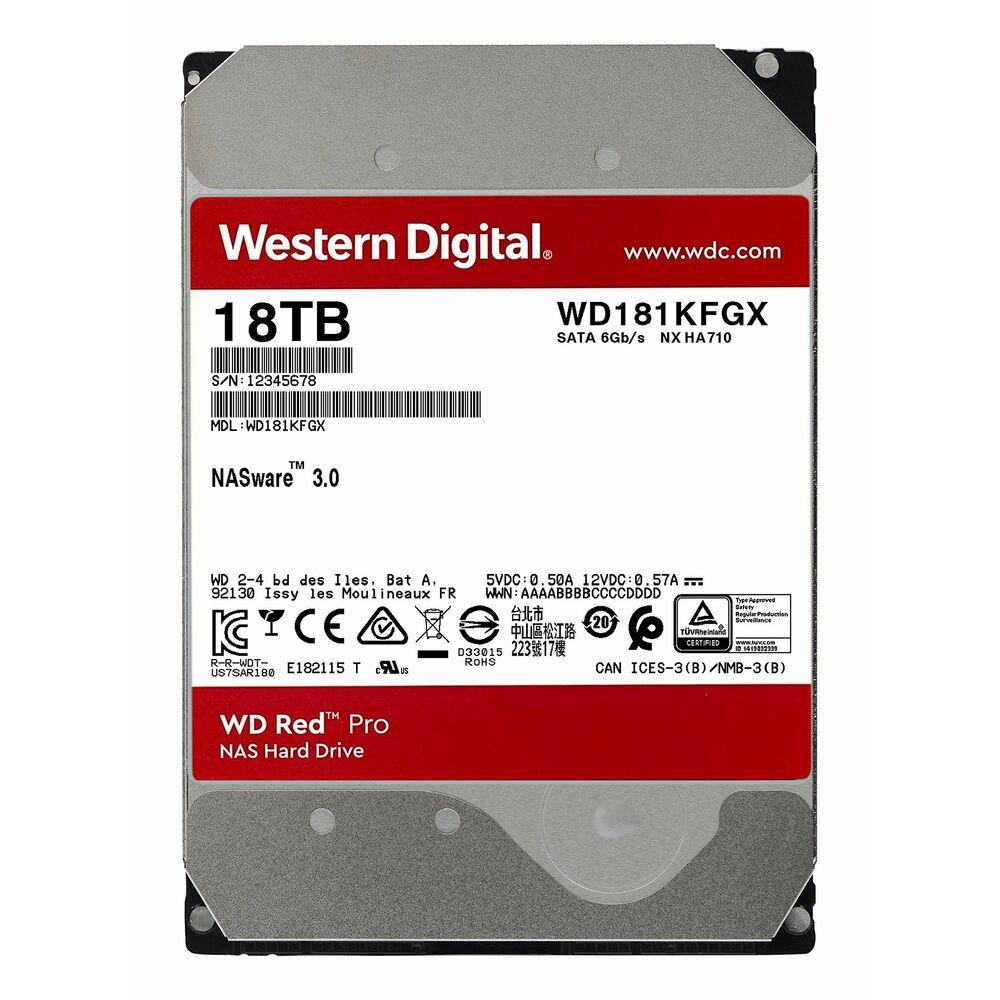 Sandisk WD Raudona Pro 18TB 6Gb/s SATA 512MB Cache Internal 3.5inch HDD bulk