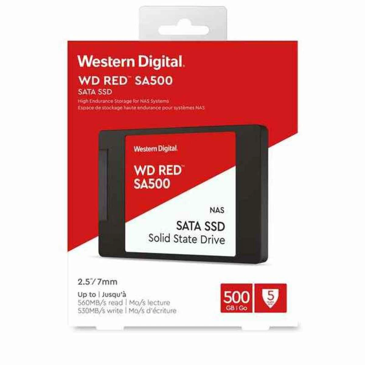Sandisk SSD WD Raudonas 500GB 2.5" SATA WDS500G1R0A