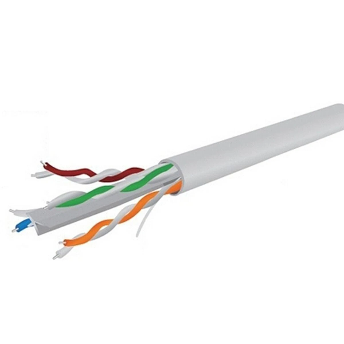 GEMBIRD UPC-6004SE-SOL/100 Gembird UTP kietas neekranuotas pilka kabelis, CCA, kat. 6, 100m, pilka