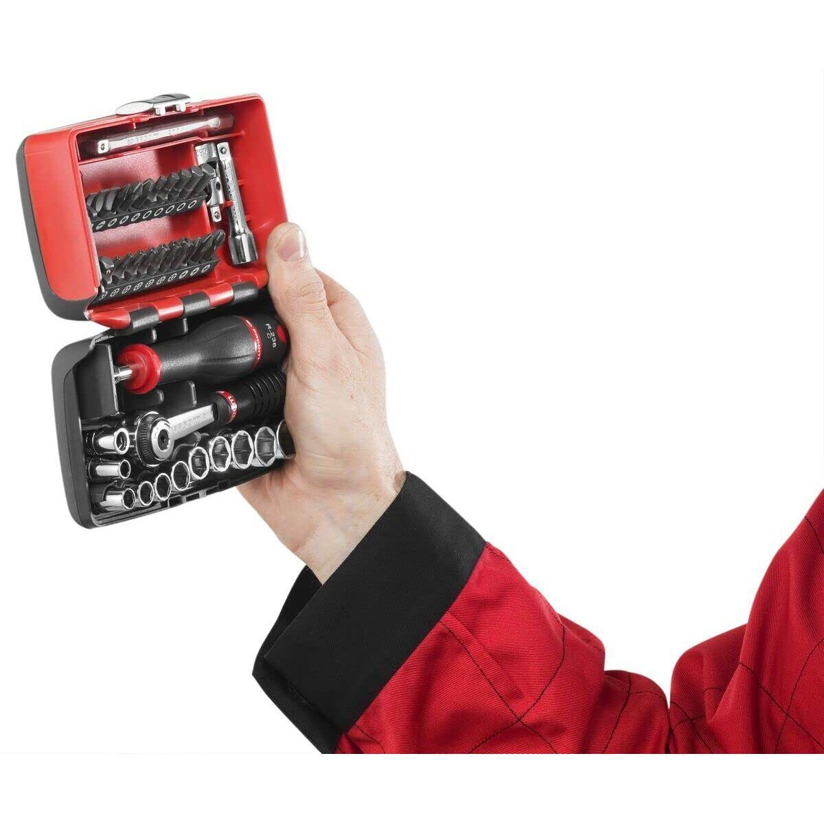 FACOM 6 taškų metrinis antgalis 1/4 colio antgalis