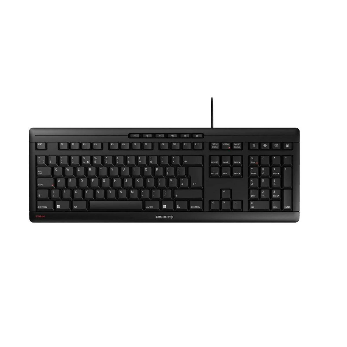 CHERRY JK-8500 klaviatūra USB QWERTY Anglų Juoda