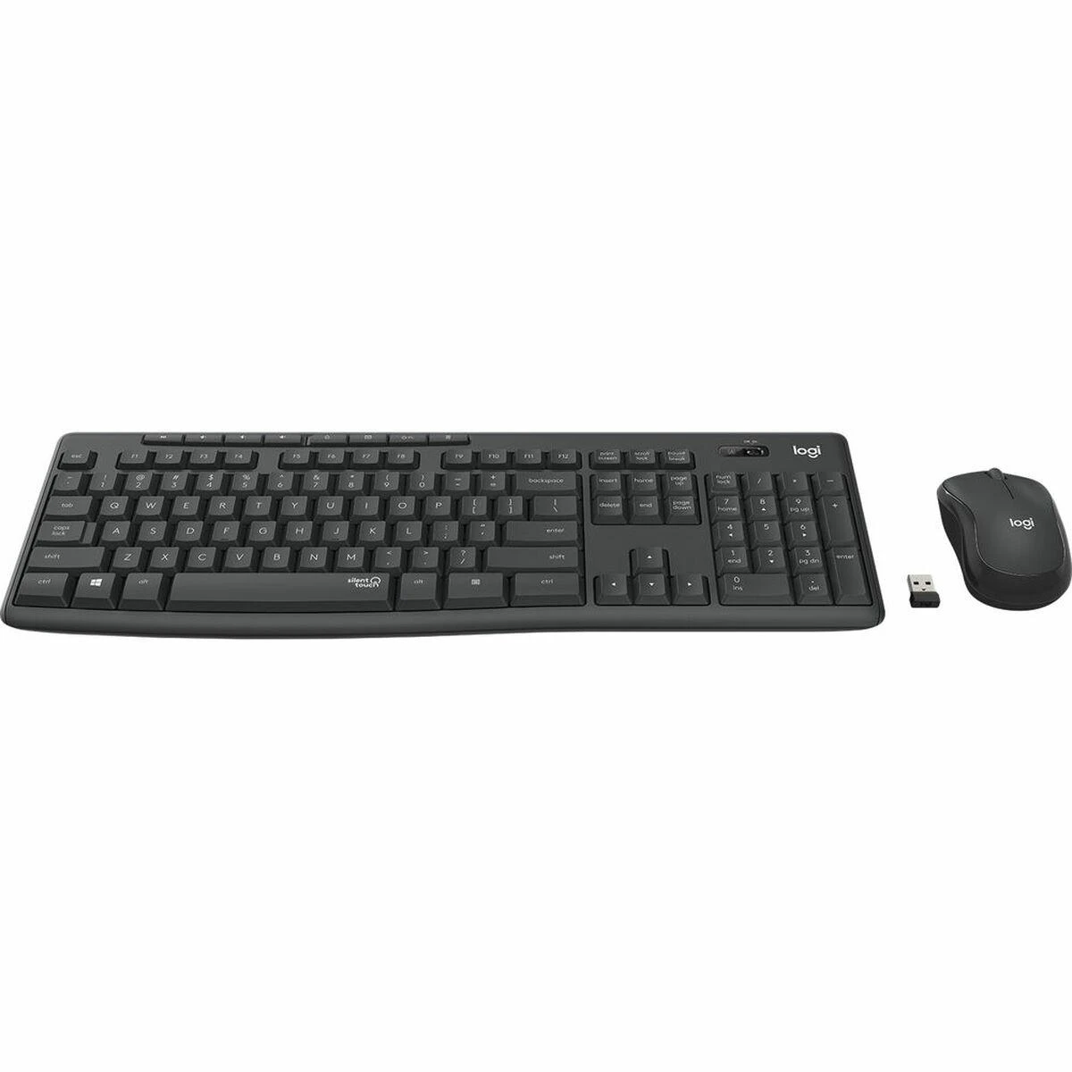 Klaviatūra ir pelė Kit Logitech MK295 Silent Belaidis rinkinys Graphite