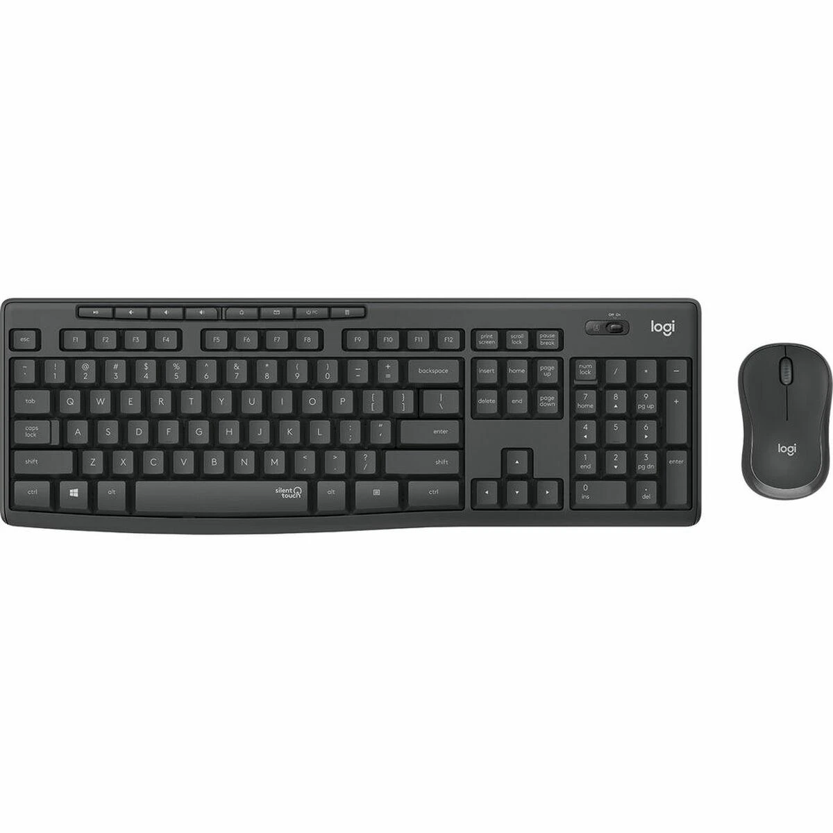 Klaviatūra ir pelė Kit Logitech MK295 Silent Belaidis rinkinys Graphite