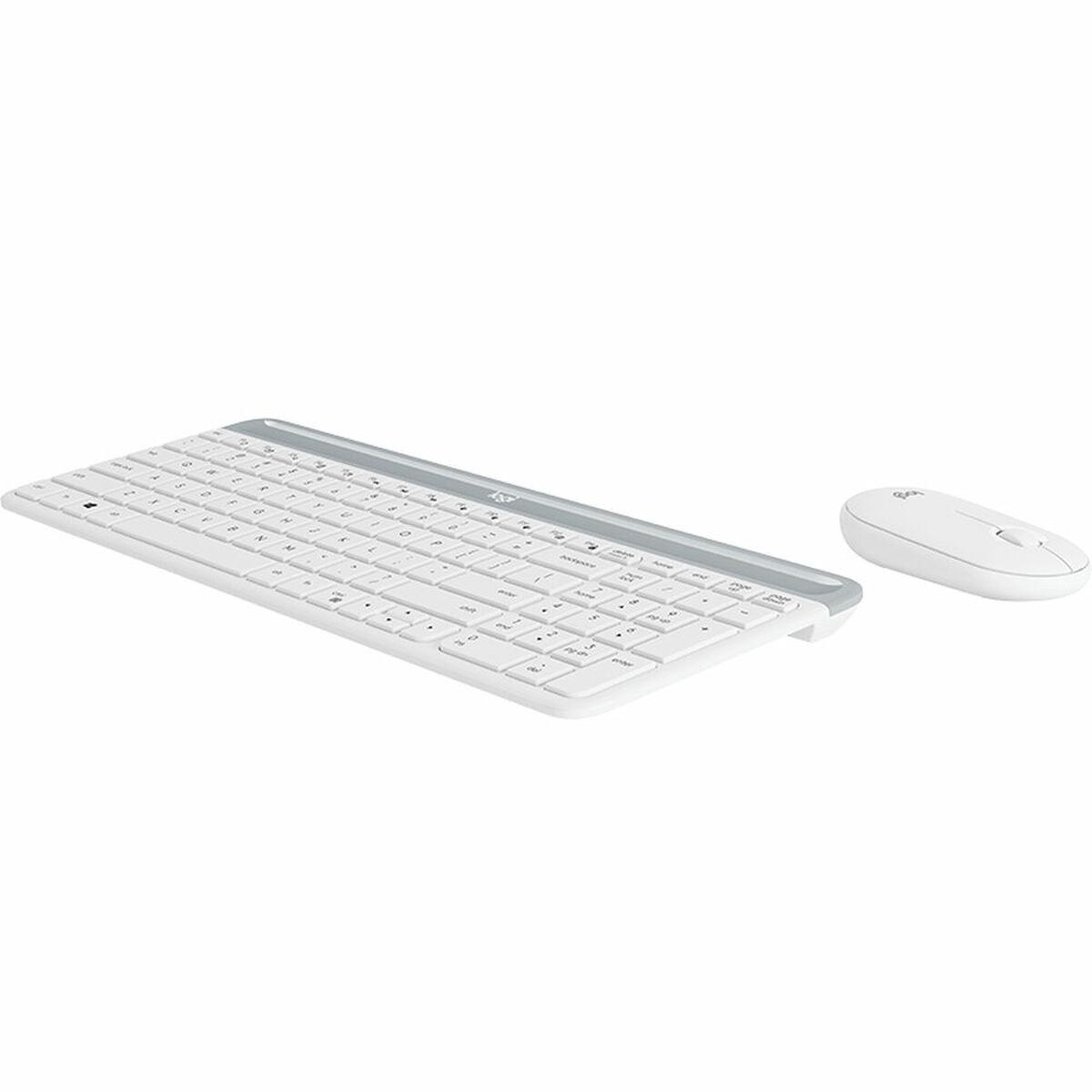 Pelė Logitech SLIM belaidė. KEYB.MOUSECOMB MK470 - OFFWHITE ESP MEDITER