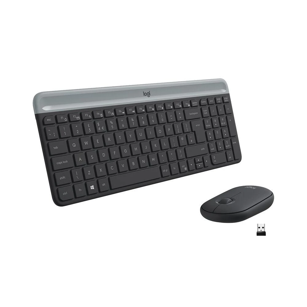 Logitech SLIM belaidė.Klaviatūra-Pelė COMBO - MK470 GRAPHITE ESP MEDITER
