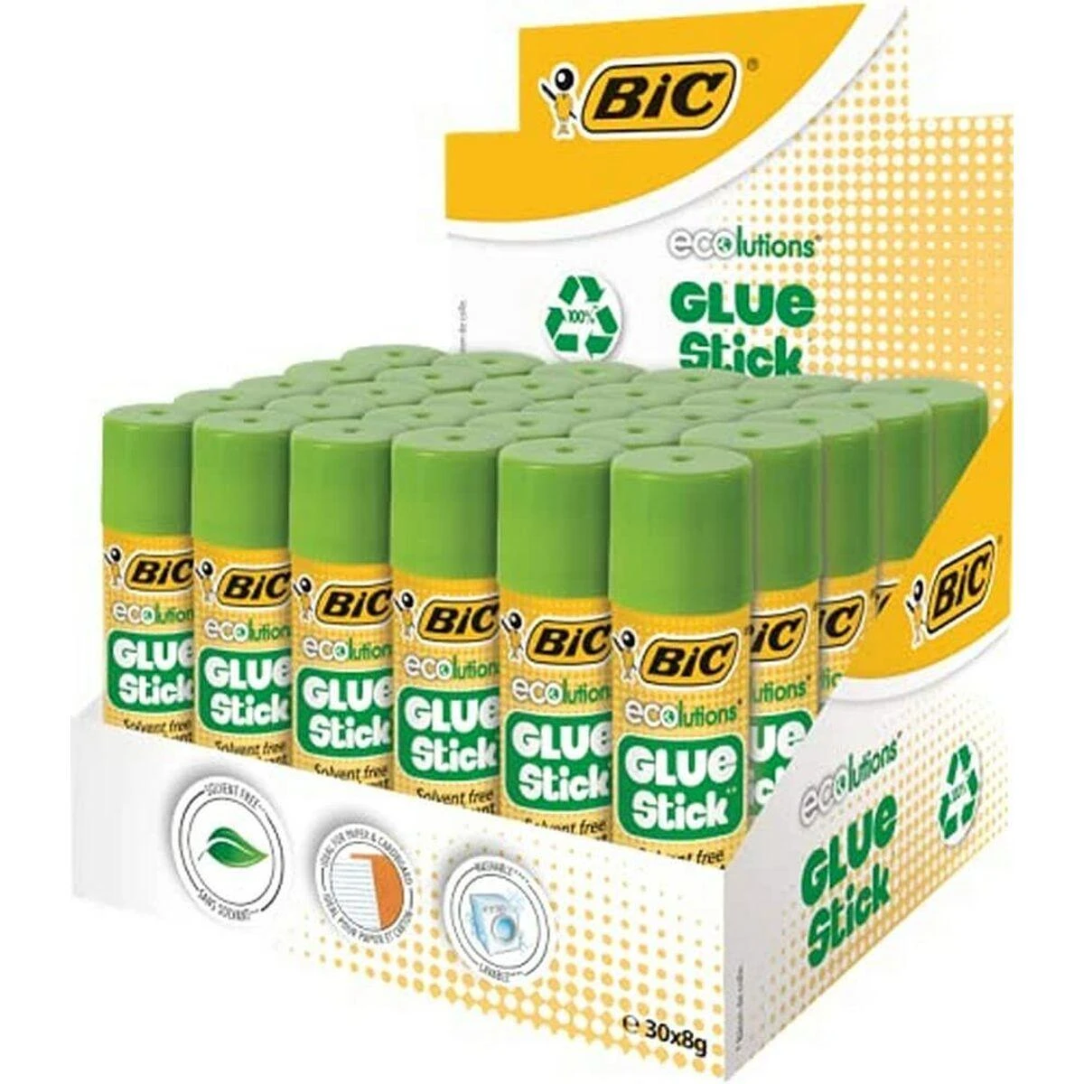 Bic Pieštukiniai klijai Glustic 8 g, pakuotėje 30 vnt. 8923442