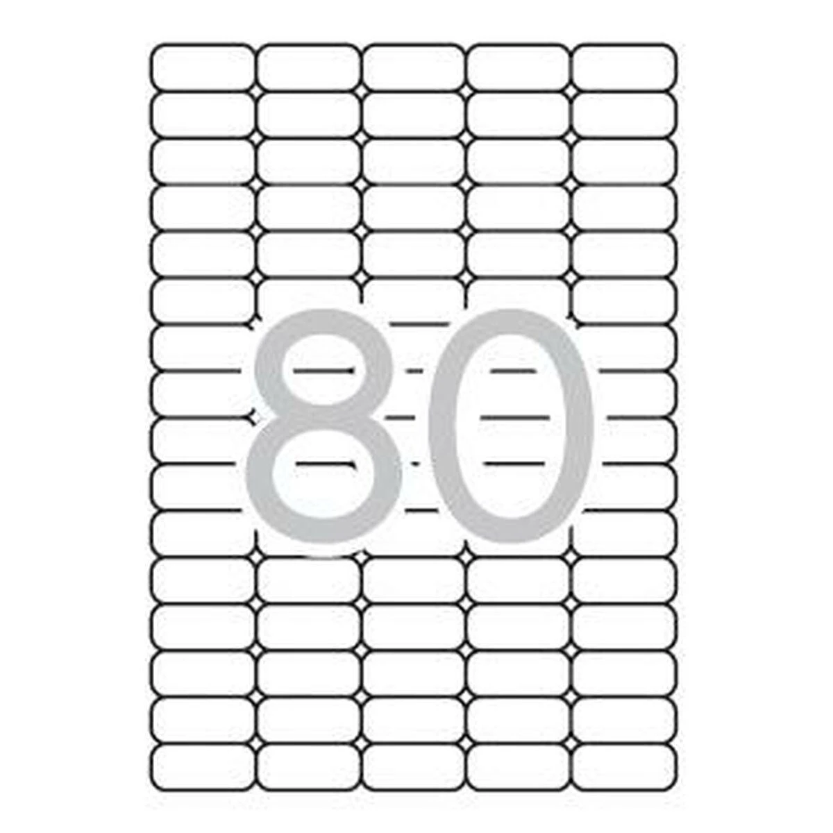 Lipnios etiketės Apli, A4, 35.6×16.9mm, 80 etikečių lape, nuimamos, 25 lapai
