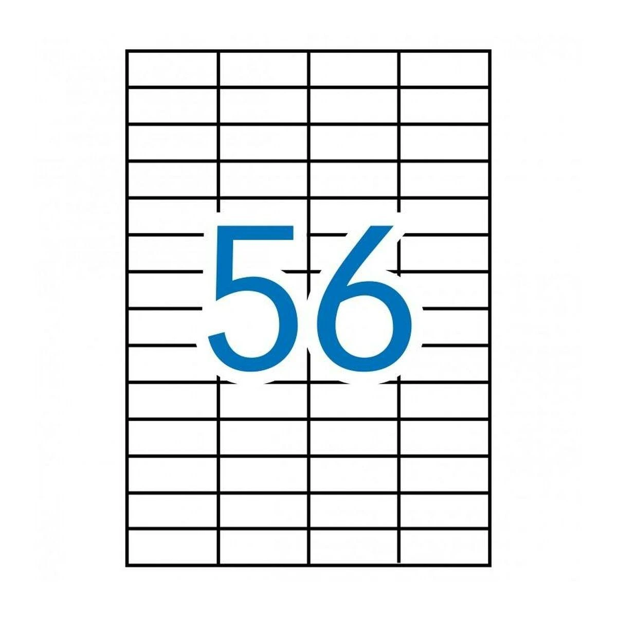 Lipnios etiketės Apli, A4, 52.5×21.2mm, 56 etiketės lape, 100 lapų, baltos spalvos